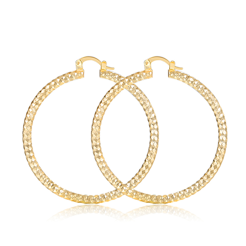 wholesale simple 18K gold plated circle copper fashion women hoop earrings wholesale simple 18K gold plated circle copper fashion women hoop earrings