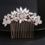 Fashion flower Wedding hair accessories crystal rose gold bridal hair comb Fashion flower Wedding hair accessories crystal rose gold bridal hair comb