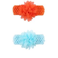 Colorful winter knitted baby accessories 3d flower hair band headbands