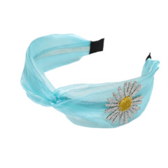 Wholesale Fashion Women Plain Summer Daisy Flower Cross HairBand For Girls