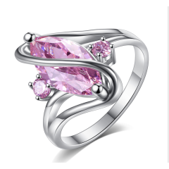 Fashion jewelry women accessories pink blue diamonds engagement rings