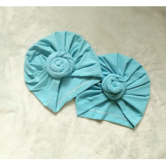 Amazon hot sale solid color soft cotton knot mom and baby hats for women and baby