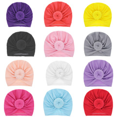 2020 Hot Sale Solid Color Baby Headdress Cotton Knot Headband Baby Turban Towel