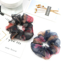 New Simples Fashion Hair Accessories Flower Elastic Large Laces Hair Scrunchies