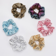 Custom fashion simple personality small dots sequins elastic scrunchies for hair