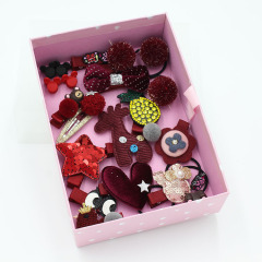 Hot baby girls hair band hair clip hair accessories newborn gift box