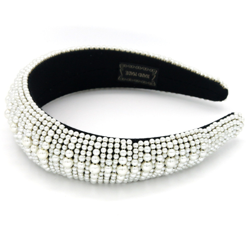 Wholesale vintage women Wedding Party Gift wide baroque pearl hairbands Wholesale vintage women Wedding Party Gift wide baroque pearl hairbands