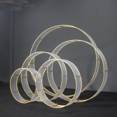 many designs metal PVC film hanging circle round party ceiling wedding decoration
