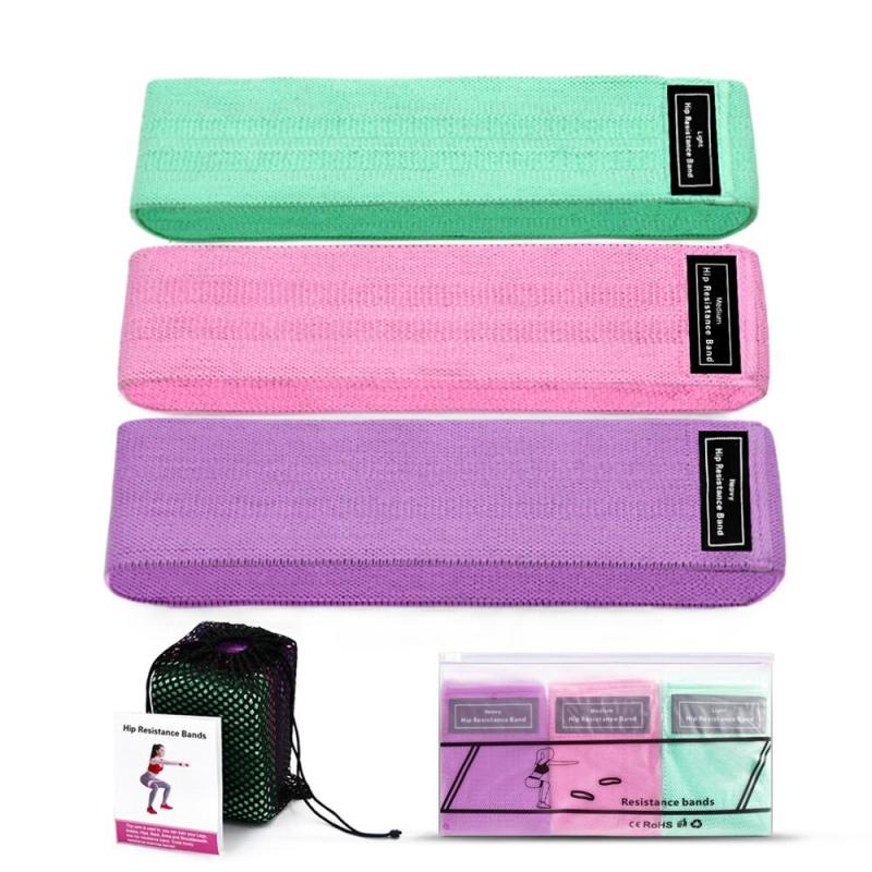 Wholesale bulk custom logo home indoor yoga loop elastic fitness resistance band set