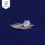 New 14k 18k sliver rose Gold Ring Fine Jewelry  Romantic Wedding Diamond Engagement ring