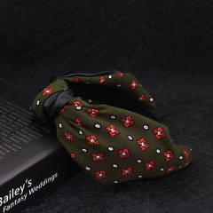 Women's Hair Accessories headband black Cross Knot rose flower hairband