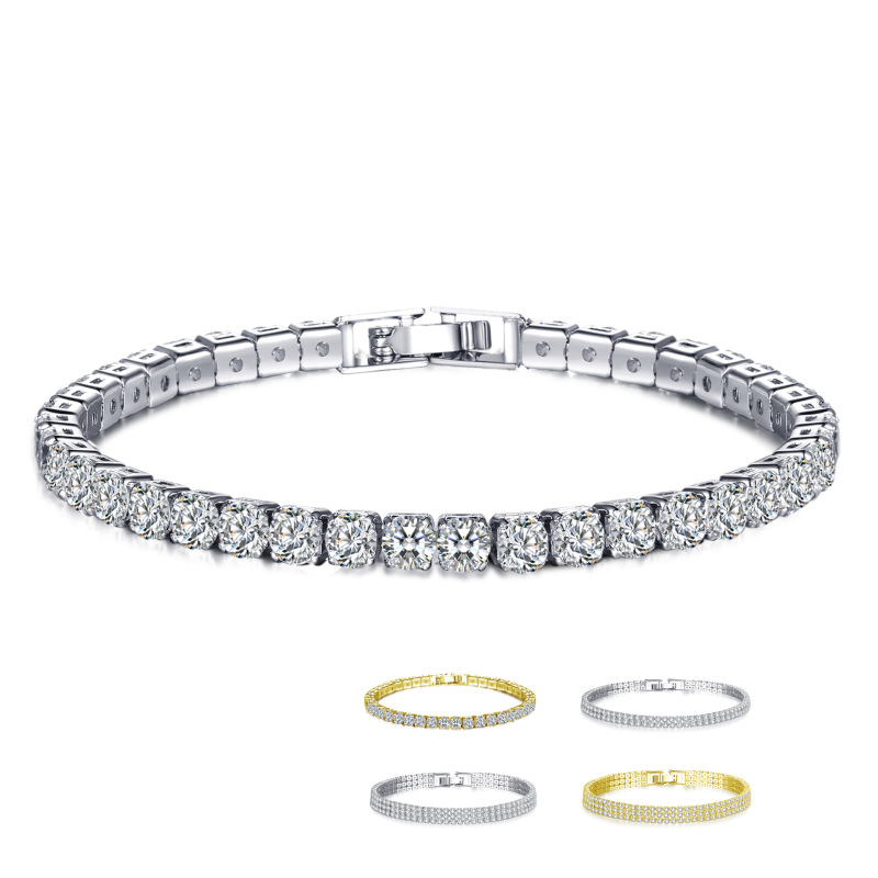 Amazon women Tennis one double three row CZ crystal zircon stone bracelet bangle Jewelry Amazon women Tennis one double three row CZ crystal zircon stone bracelet bangle Jewelry