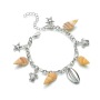 Hot sale jewelry sterling silver sea shell bead silver turtle bracelet anklets for women