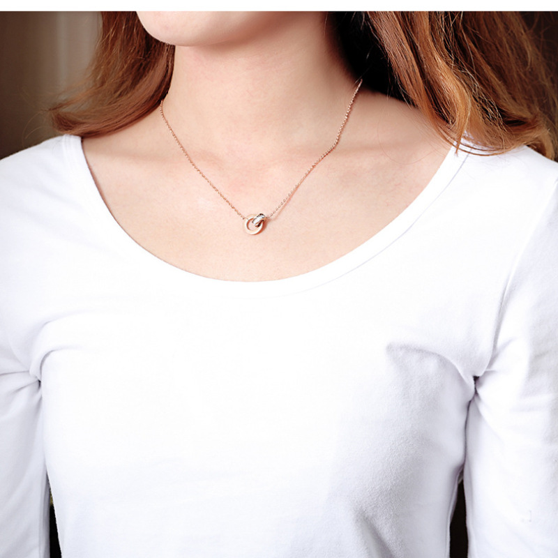 Korean design custom jewelry Roman numerals earnings stainless steel necklace Korean design custom jewelry Roman numerals earnings stainless steel necklace