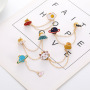 New Wholesale Custom Alloy Cartoon Enameled Brooch lovely girls brooch tassel Jewelry rhinestone brooch stick pin
