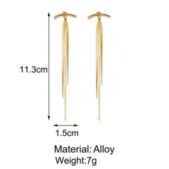wholesale fashion tread women jewelry long tassel alloy earings for women 2020