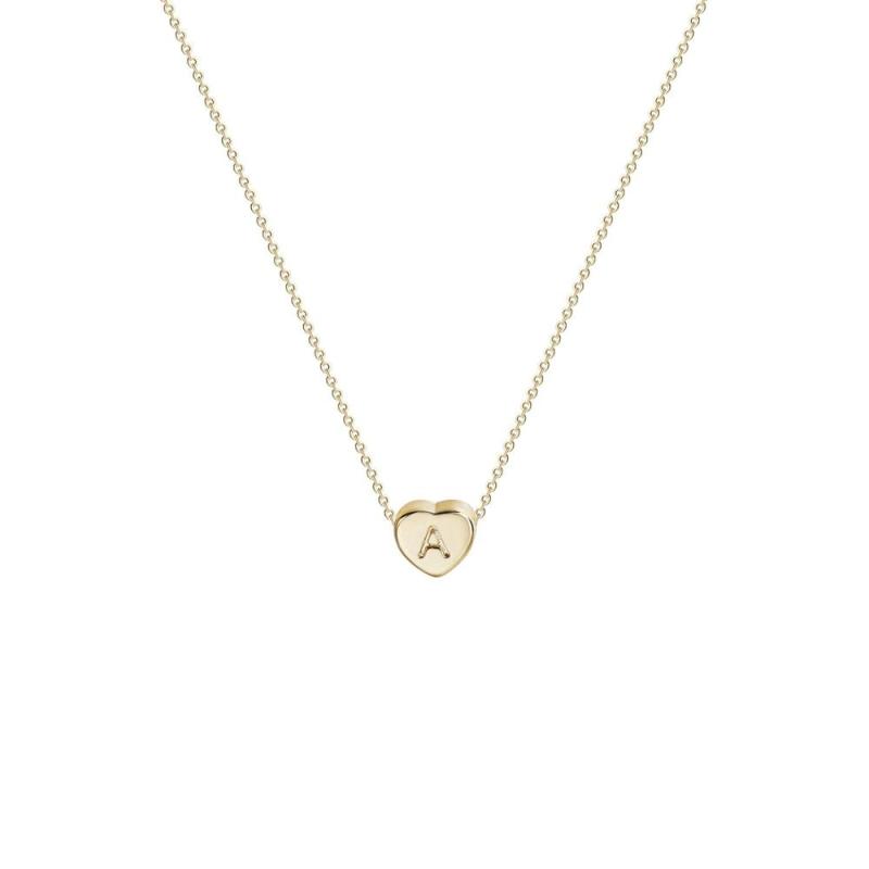 Amazon Hot Sale Women Customized Personalized Statement Heart Shaped Letter Jewelry Necklaces