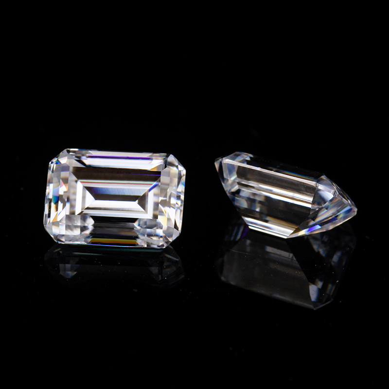 Emerald cut 1carat 5*7mm synthetic D color moissanite diamond stone Emerald cut 1carat 5*7mm synthetic D color moissanite diamond stone