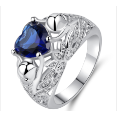 Blue diamond jewelry accessories stainless steel men design metal rings
