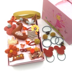 New korean kid headwear vintage clip crown baby girl head hair bands