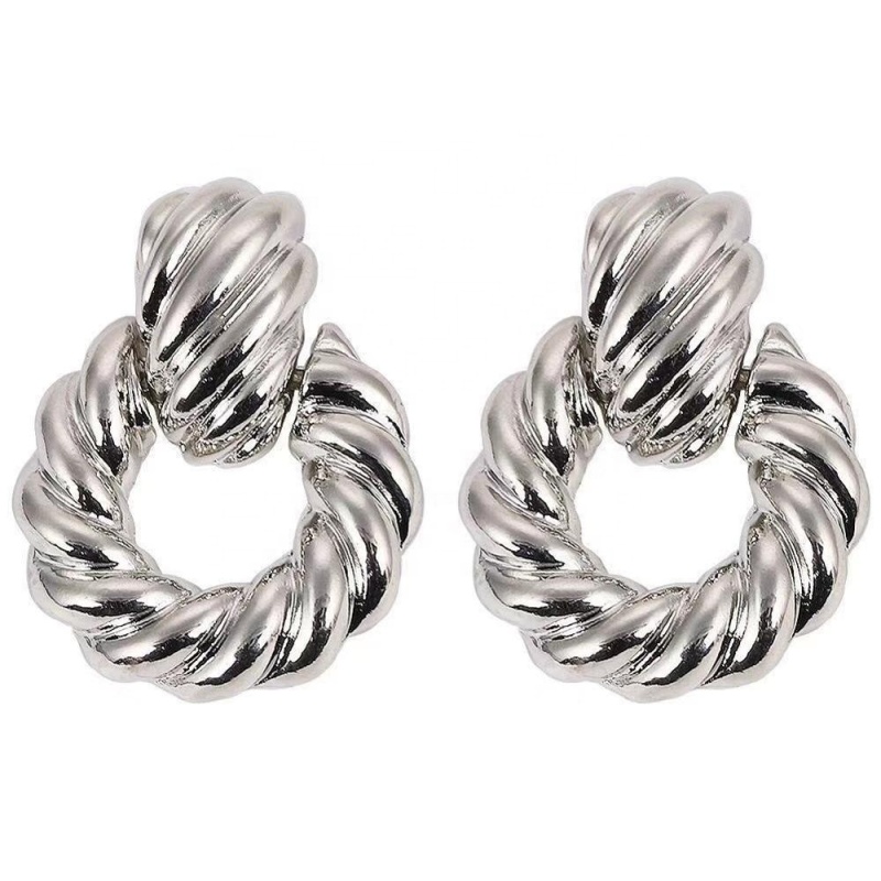 New style stainless indian 18K gold plated charm hoop stud earrings for women