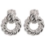 New style stainless indian 18K gold plated charm hoop stud earrings for women