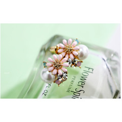 Korea Fashion women jewelry flower earring accessories pearl stud earrings