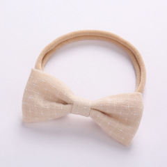 wholesale ins cute bow knot stylish elastic latest designs plain hair accessories baby headbands for girls