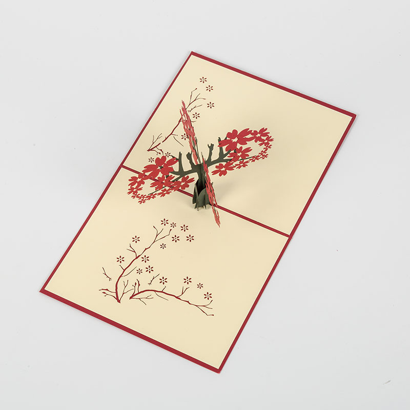 logo size custom happy birthday gift laser cutting handmade 3d pop up card custom