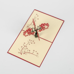 logo size custom happy birthday gift laser cutting handmade 3d pop up card custom