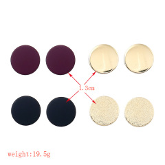4pcs/set korean wholesale fashion jewelry simple women alloy earrings studs