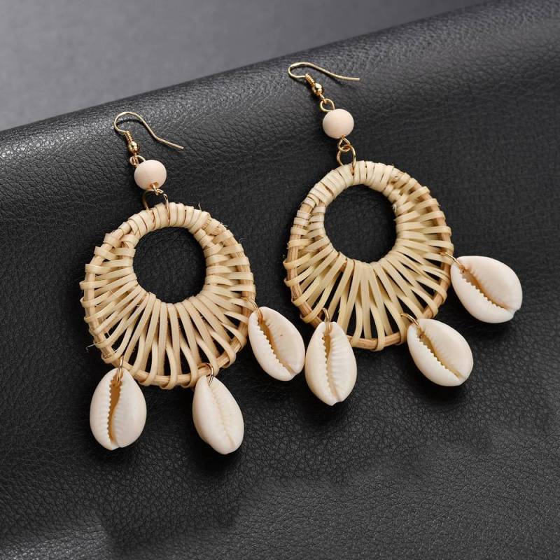 2019 korean style natural conch abalone stainless steel earings with shells