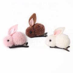 Korean simple rabbit shape kids rope cute display stand bunny hairpin