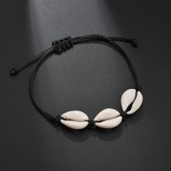 2019 Fancy jewelry nautical rope bracelet women seashell leather anklet for women