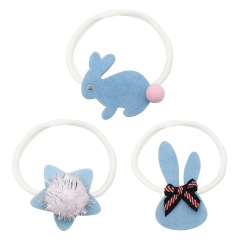 3pcs/set Latest design baby girls nylon rabbit bunny hairbands for kid's hair accessories