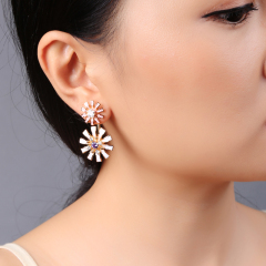 2019 Hot Sale ladies girls princess accessories jewelry flower stud earrings