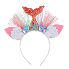 Mermaid hair Accessories Mermaid Headband Flowers Sequin Hairband