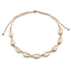 Vacation beautiful women beach holiday pearl conch natural sea shell necklace