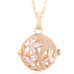 fashion Large Hollow Cage Mexican Chime Magic Box Pendant Pregnancy ball necklace
