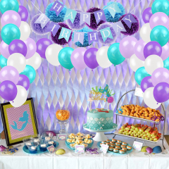Wholesale Birthday glitter gold cake topper balloons Mermaid Party Supplies