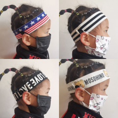 Amazon hot sale custom child elastic sweat sports yoga button headband