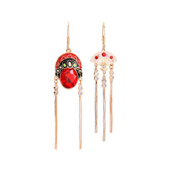 Fashion women 925 sterling silver pearl Peking Opera chinese style earring