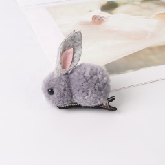 Korean simple rabbit shape kids rope cute display stand bunny hairpin