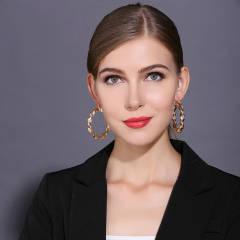 Fashion white copper hoop 60mm earring accessories  circle earrings for women