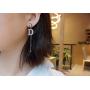 wholesale stylish bling bling letter D tassel alloy crystal earrings for women wholesale stylish bling bling letter D tassel alloy crystal earrings for women