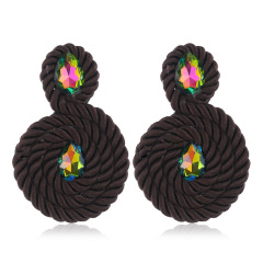 amazon ins Customized fashion india african lady women girls handmade string celtic knot drop earring