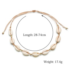Vacation beautiful women beach holiday pearl conch natural sea shell necklace