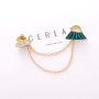 New Wholesale Custom Alloy Cartoon Enameled Brooch lovely girls brooch tassel Jewelry rhinestone brooch stick pin