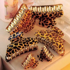 Wholesale fashion korean hair accessories acrylic leopard hair claws for women Wholesale fashion korean hair accessories acrylic leopard hair claws for women