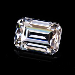 Emerald cut 1carat 5*7mm synthetic D color moissanite diamond stone